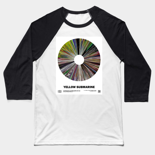 minimal_Yellow Submarine Warp Barcode Movie Baseball T-Shirt by silver-light